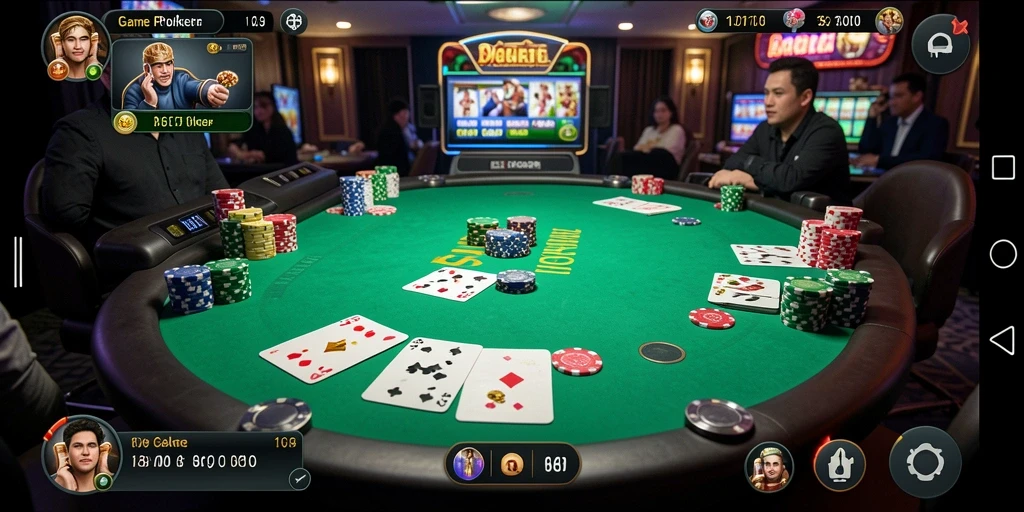 Tampilan menarik dalam permainan Poker 6CF yang seru.