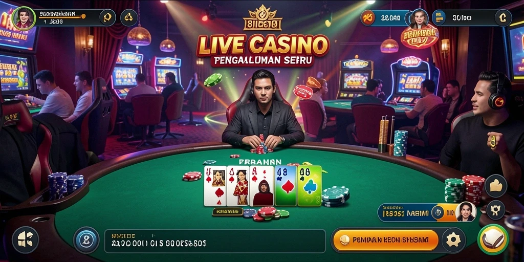 Screenshot gameplay Live Casino yang menarik dan interaktif di 8II.