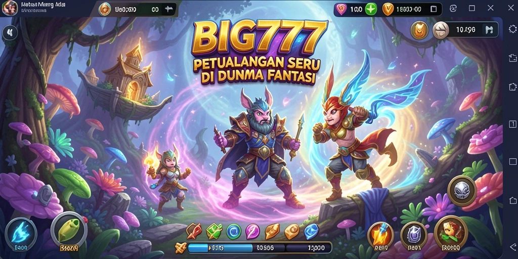 Tampilan epic dari gameplay BIG777 di dunia petualangan.