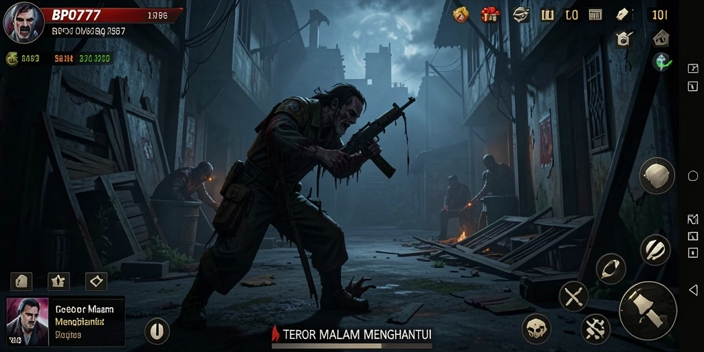 Gameplay BPO777 yang menegangkan dengan suasana horror yang mencekam.