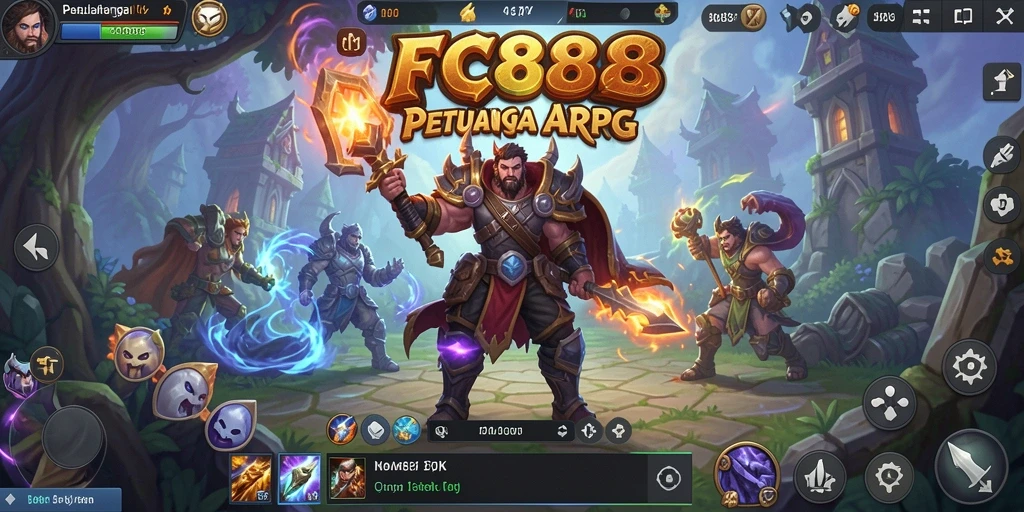 Tangkapan layar permainan FC888 menampilkan aksi pertempuran mendebarkan dalam dunia ARPG.