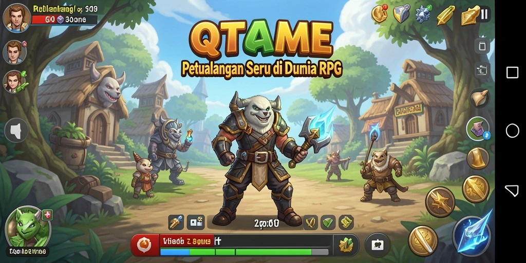 Tampilan gameplay RPG QTGAME yang menakjubkan dan penuh aksi.