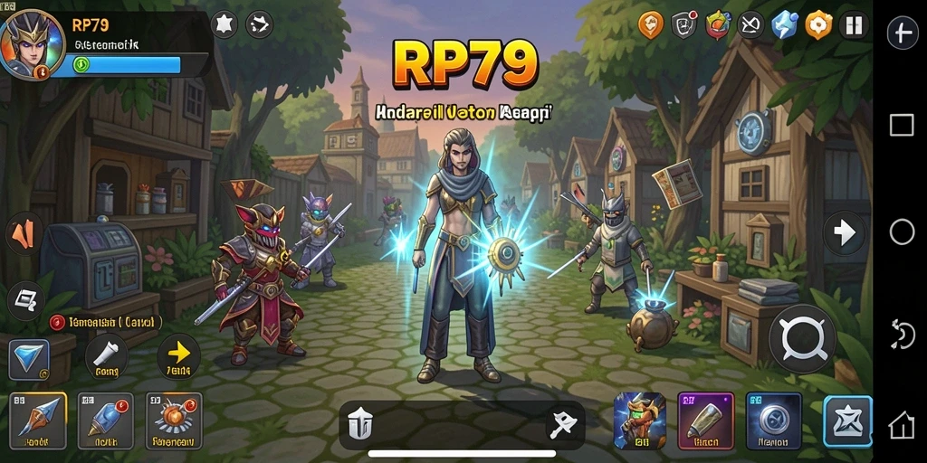 Tangkapan layar utama RP79 menampilkan gameplay Idle yang menarik.