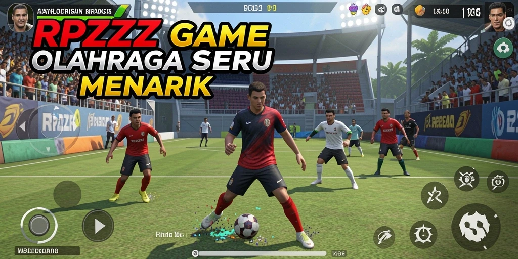 Screenshot menunjukkan aksi seru dalam permainan olahraga di RPZZZ.