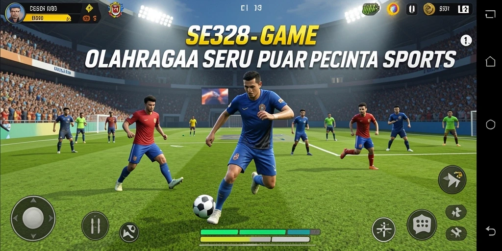 Tampilan gameplay SE328 yang menegangkan dan seru di lapangan olahraga.