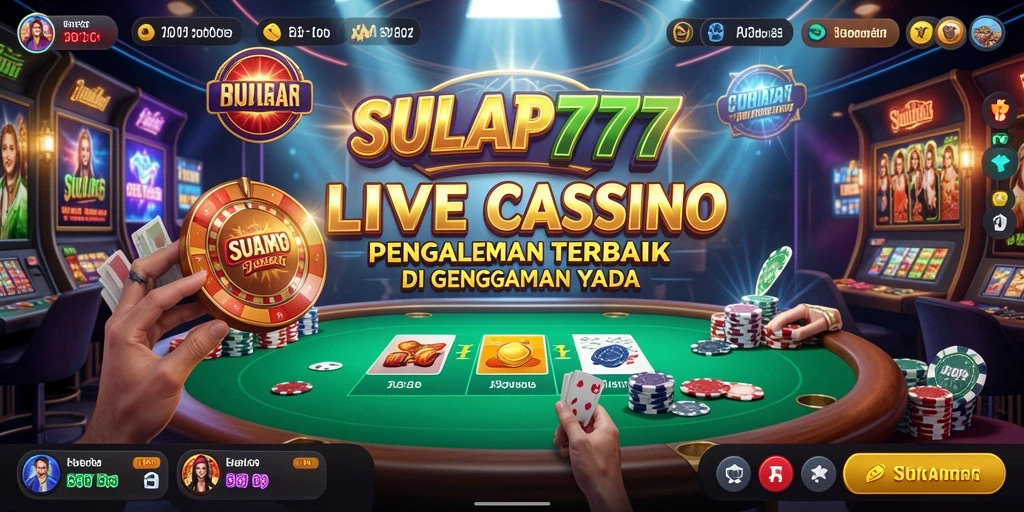 Tampilan utama SULAP777 dengan dealer langsung dan permainan yang seru.