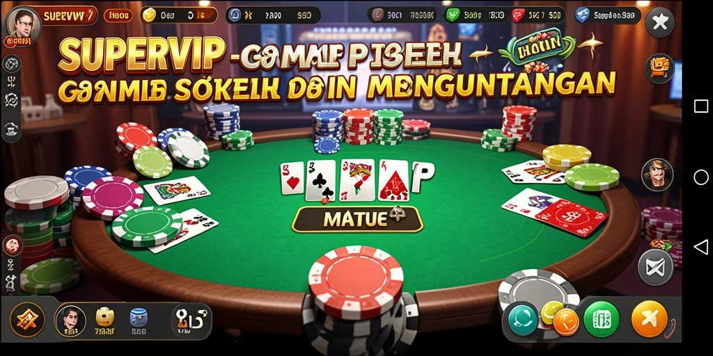 Tampilan menarik dari gameplay Poker yang mendebarkan